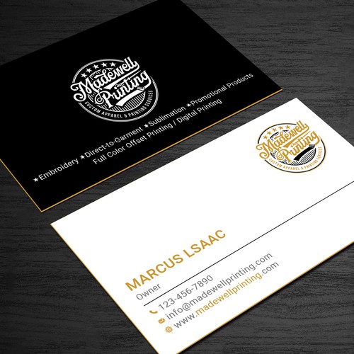 Business Card for a Custom Clothing/Product Business Design by Roni_