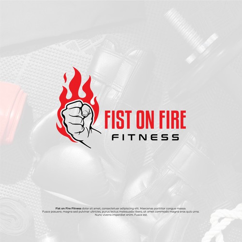 powerful logo for boxing/fitness geared products Design réalisé par Kimha