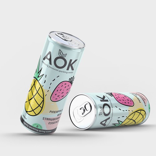 Flavoured sparkling water packaging design Design by Moi_Designers