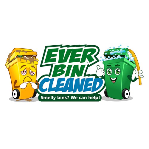 Trash bin cleaning business logo Design by Rozie'sDesign™