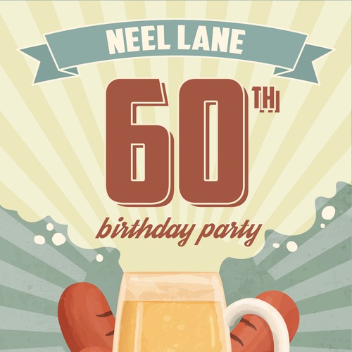 Design retro birthday flier for beer hall bash Design by mikelangelo13