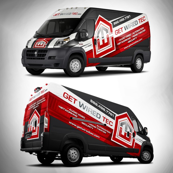 Looking for an clean EYE CATCHING Van Wrap for Home Theater Company