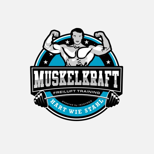 Create a logo for cool outdoor Gym in the „golden age Bodybuilding times“ style. Design by teknique®