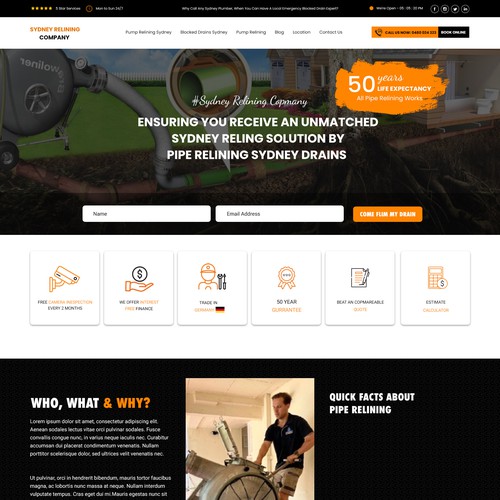 ⭐ SYDNEY PLUMBING COMPANY NEEDING FRESH NEW WEBSITE Design by Web Amenity