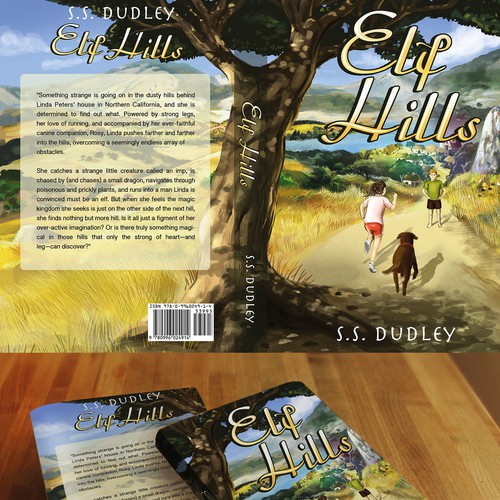 Book cover for children's fantasy novel based in the CA countryside Réalisé par RVST®