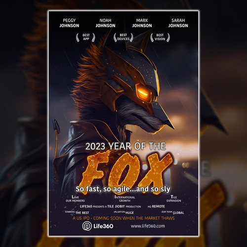 Life360 2023 Year of the Fox Poster Design by MeDesign✦