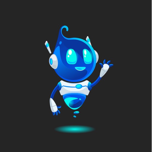 Design by El-Za titled "Cute robot mascot."