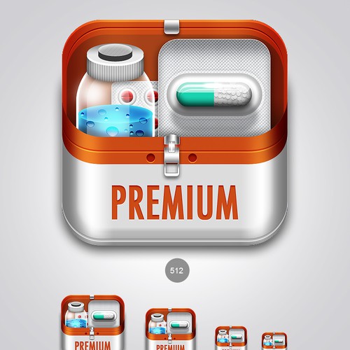 New icon for my 3 iPhone medical apps Réalisé par Northwood