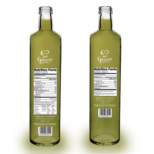 Epicure Olive Oil label Design Design by lu_24