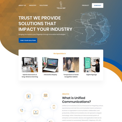 Technology Solutions Provider Website Design Framework Design by FuturisticBug