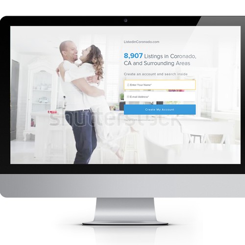 Simple Real Estate Landing Page with Giant Photo | Landing page design