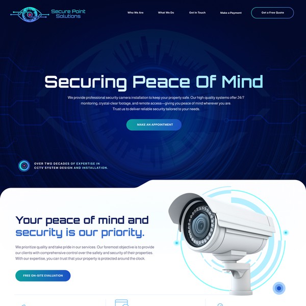 CCTV Company Website Design