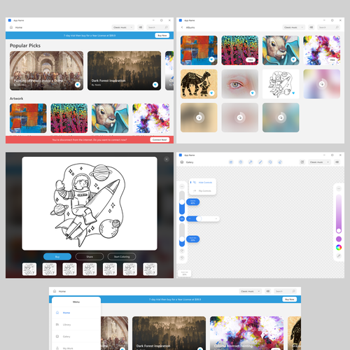 Coloring App design For Windows Design by Dedy S