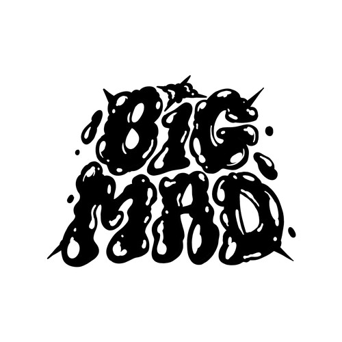 Custom typography logo for Melbourne hardcore band BIG MAD Design by Ace.of.Spikes_Studio