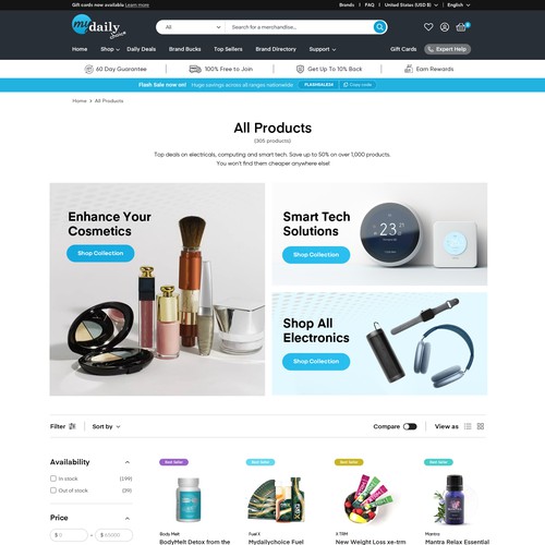 Revamp our e-com website! Design by OMGuys™