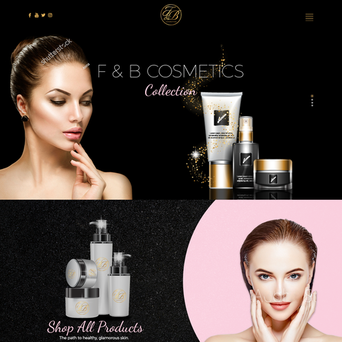 Black & gold themed website design Réalisé par Creeative !con