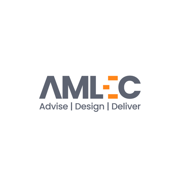 Bold logo proposal for an electrical engineering company called AMLEC