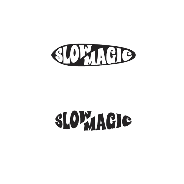 Retro surfboard logo