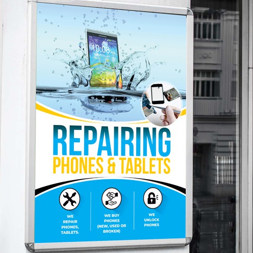 Phone Repair Poster Ontwerp door monodeepsamanta