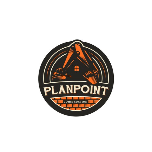 PlanPoint Construction Logo Needs A Remodel Design by Kamel Laghoub