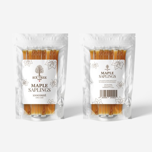 First ever production Maple Syrup Stick label Design by PackagingHolic