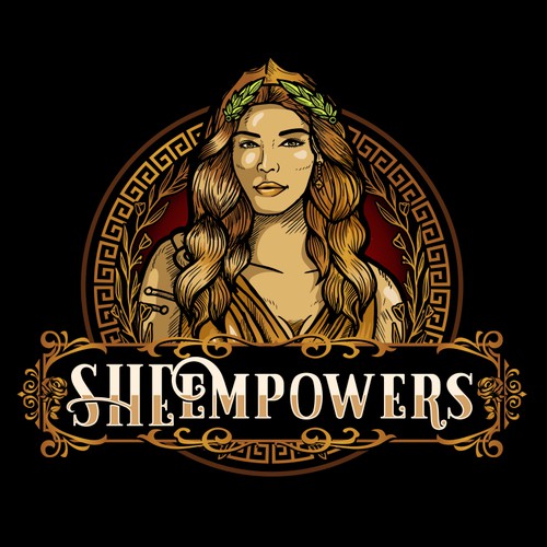 SHEempowers - luxurious design of a woman preferrably in some kind of a circle to appeal to women professionals Design by Cinque❞