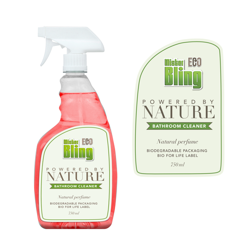 Natural, Bio, Eco Bathroom Cleaner label Design by Kat.Fil