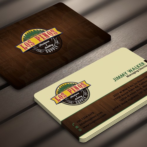 Design Los Pinos Hardware & Building Supply Business Card Contest! por Nerys Design™