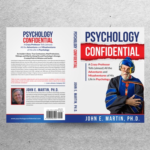 Cover for book on funny stories about a psychology professor's experiences with students and clients Design by Platinumedia