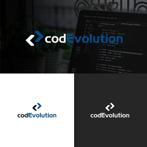 Logo for Codevolution, a brand new coding company! Design by Clive Vera