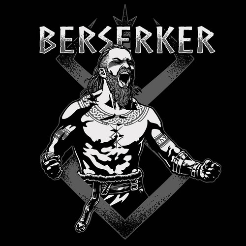Create the design for the "Berserker" t-shirt Diseño de INKSPITJUNKIE
