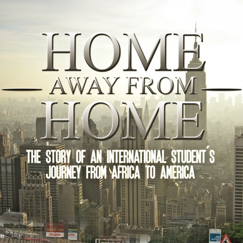 A book cover illustrating the journey of an international student from Africa to America Design by ilyasshoppus