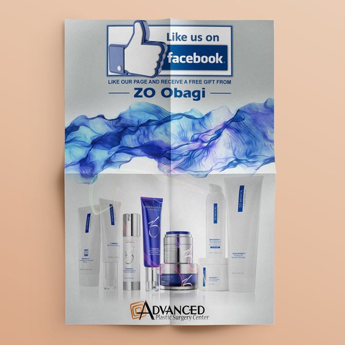 Like us on Facebook Flyer Advanced Plastic Surgery Center & Twin Lakes Spa Design by Senior Graphic Designer