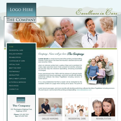 1-3 Page Website Template Design von cavitehub