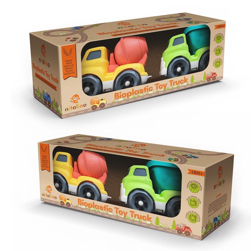 "Playful packaging design for a sustainable children toys brand" Design by laudes