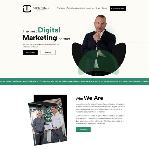 Web page design contest entry by MercClass