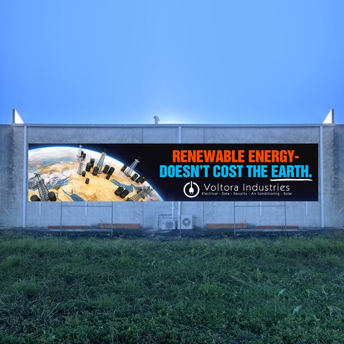 Voltora Industries Back Wall Banner Design by isuk