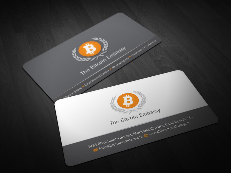 business card for Bitcoin Embassy | Business card contest