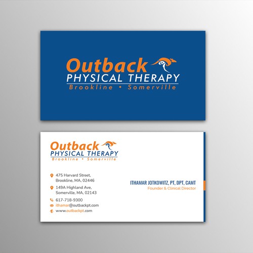 Business card for 2 clinic physical therapy office Design by ™SF_Design™