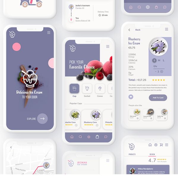 Ice Cream App Design