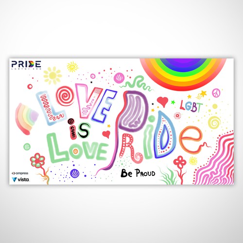 Virtual backgrounds for PRIDE month (multiple winners) Design by Brokoola