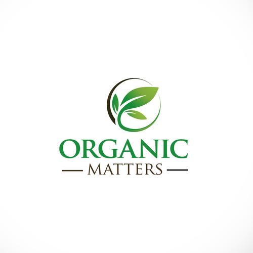Design an organic fertilizer logo for OrganicMatters fertilizer pellets