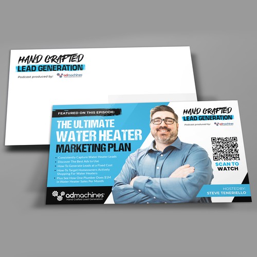 Hand-Crafted Lead Generation Postcard Design Design by Ɱosɑic™