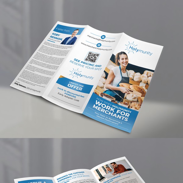 Design by Green wings titled "TTri Fold Pamphlet for Commerce Start Up"