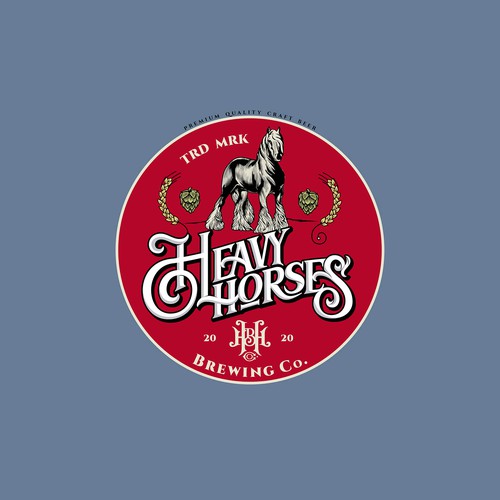 Vintage horse logo for a local brewery Design by F.canarin