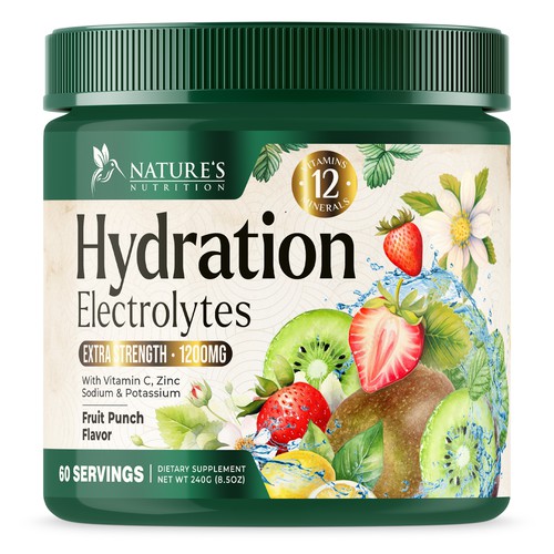 Hydration Electrolytes Design Needed for Nature's Nutrition Design by UnderTheSea™