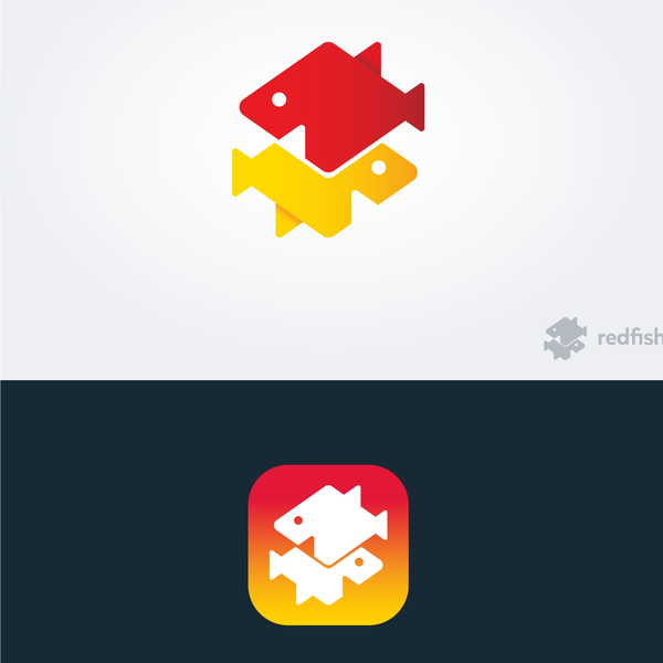 Create an award-winning logo for 'Red Fish Yellow Fish'