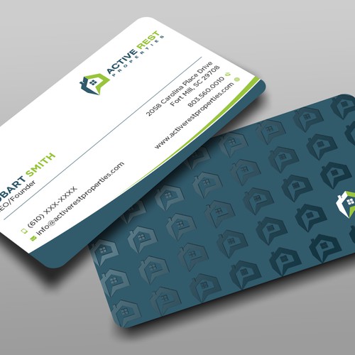 Modern Business Cards for Active Rest Properties Design by Brandmaker artist