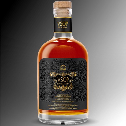 Classic & very premium Australian brandy label Design by Debdutta*