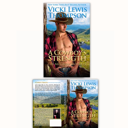 Create book covers for a new western romance series by NYT bestseller Vicki Lewis Thompson Diseño de Kristin Designs